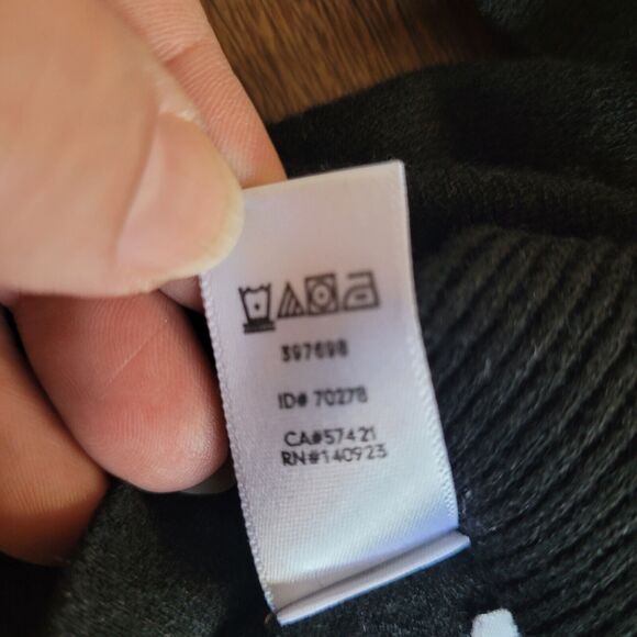 Ann Taylor LOFT Sweater Wool Blend Size M Black Long Sleeve Asymetrical Stitch - Picture 11 of 12